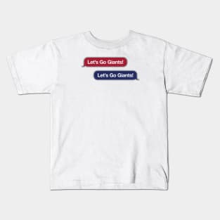 Let's Go Giants Text Message Kids T-Shirt